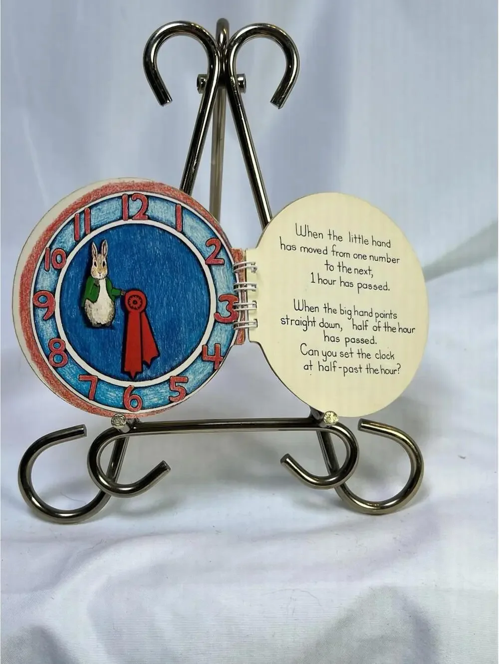Beatrix Potter Interactive Clock Book To Teach Time 1966 Vintage Rare